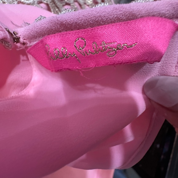 Lilly Pulitzer Strapless Pink and Gold Dress - Picture 5 of 8